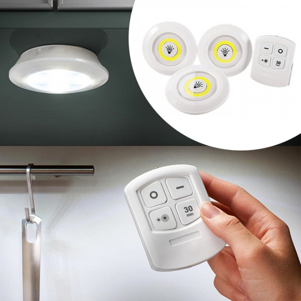Importé - Lumière SPOT à LED Sans Fil pour Plafond - Avec Télécommande –