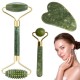 ENSEMBLE DE ROULEAUX VISAGE ET GUA SHA EN JADE