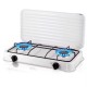 BRÛLE-TOUT À GAZ DOUBLE AVEC COUVERCLE BLANC 4400 W 55 X 7 X 32 CM
