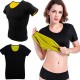 T-SHIRT FITNESS EN NEOPRÈNE À MANCHES COURTES EFFET SAUNA